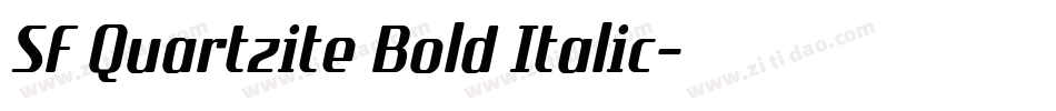 SF Quartzite Bold Italic字体转换
